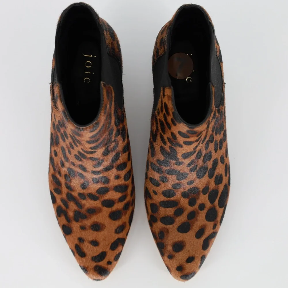 NWOB Joie Barleena Calf Hair Leopard Ankle‎ Bootie
